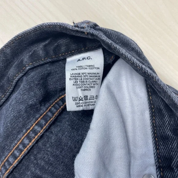 A.P.C. Women Black Martin Straight Vintage Stone-Washed Jeans Gray Size 25